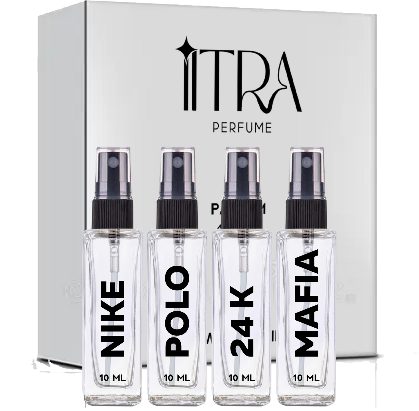 IITRA Premium perfume trial set pack of 4 x 10 ml